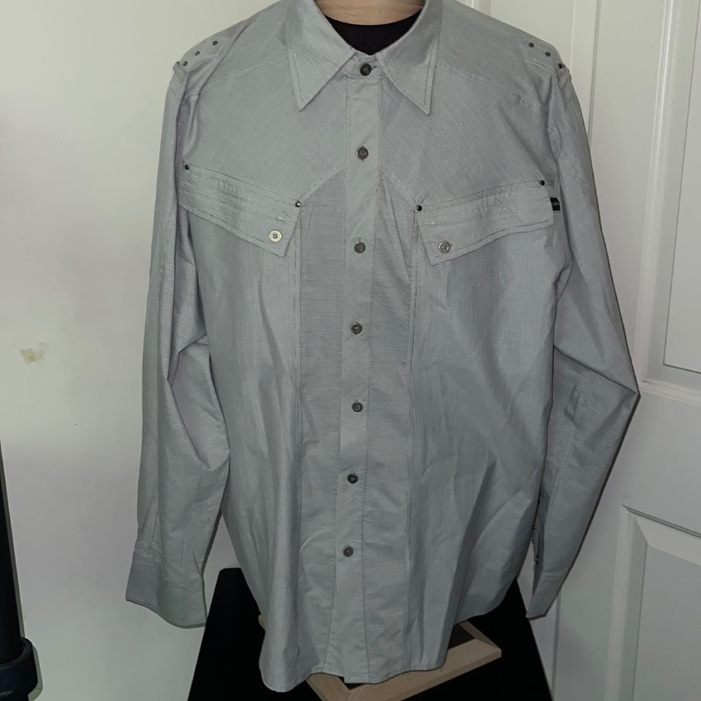 Men’s H2O Collection Long Sleeve Button Up Short (3XL)